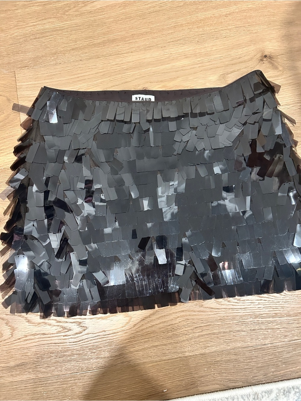 Staud large sequin Brian mini skirt size 10 - Picture 6 of 16
